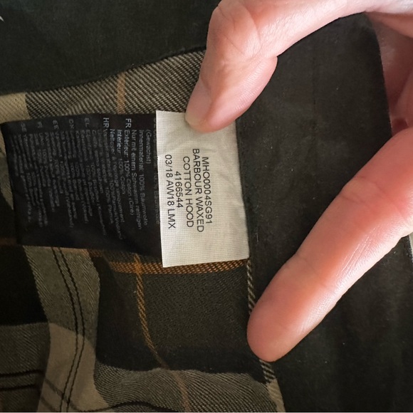 BARBOUR WAXED COTTON HOOD | SAGE - Picture 4 of 5